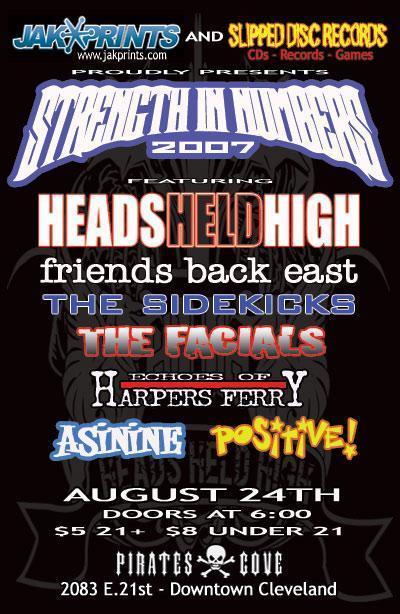 Poster: Asinine at Pirate's Cove, Peabody's, Aug 24, 2007