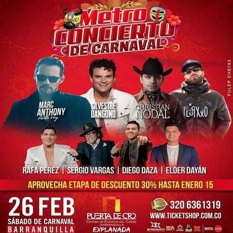 Concierto Christmas Special 2022 Metro Concierto De Carnaval 2022 Barranquilla Line-Up, Tickets & Dates Feb  2022 – Songkick