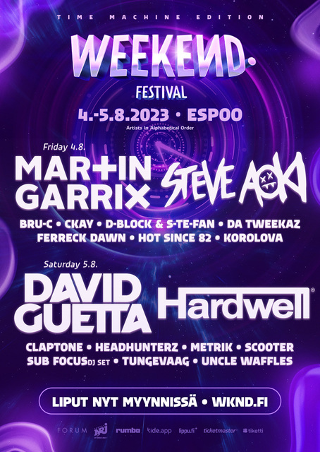 Weekend 2023 Line-up, Tickets & Dates Aug 2023 –