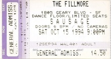 Sausage Concert Tickets - 2026 Tour Dates