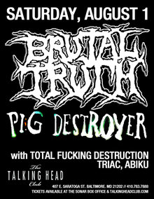 Brutal Truth Concert Tickets - 2026 Tour Dates