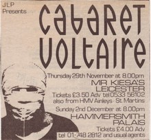 Cabaret Voltaire Concert Tickets - 2026 Tour Dates