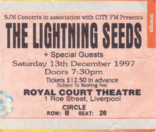 lightning seeds tour setlist