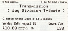 Transmission Concert Tickets - 2026 Tour Dates
