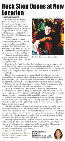 The Rock Shop, Fayetteville