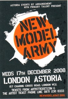 New Model Army Concert Tickets - 2026 Tour Dates