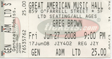 greg brown tour dates 2023