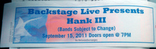 Hank Williams III live.