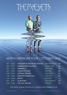 The Presets Concert Tickets - 2026 Tour Dates