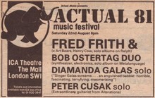 fred frith tour