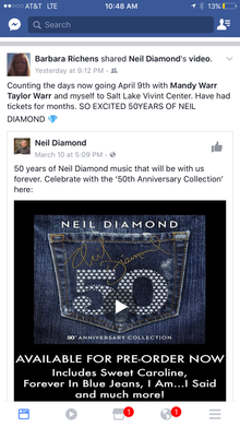 Neil Diamond live.