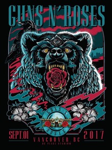 roses guns posters vancouver tour rock band concert poster stadium bc place music rose lifetime choose board metal september dari