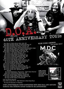d.o.a. band tour dates