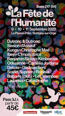 Fête de l'Humanité 2022 Bretigny Sur Orge Line-up, Tickets & Dates Sep ...