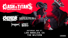 SEPULTURA & KREATOR - KLASH OF THE TITANS - Palladium Times Square, New  York NY Official Site