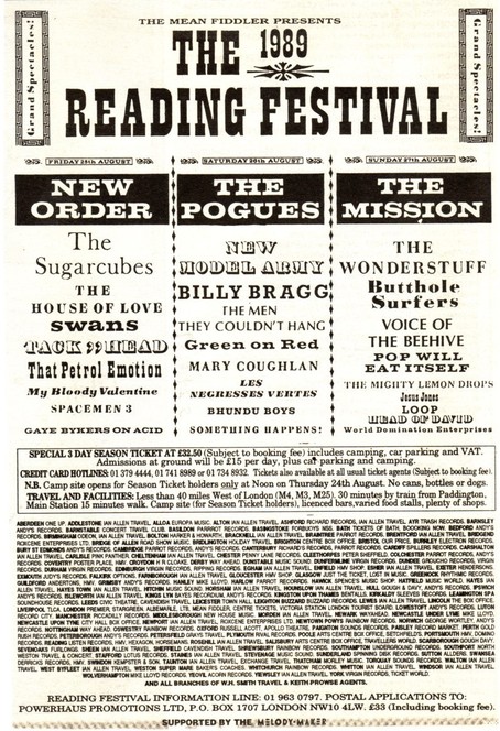 Reading Festival 1989