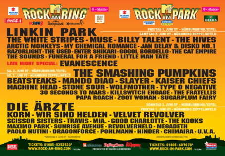 Rock am Ring 2007 Nürburg Line-up, Photos & Videos Jun 2007 – Songkick