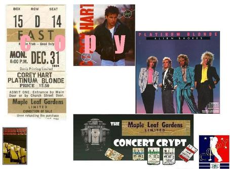 Platinum Blonde at Platinum Blonde at Maple Leaf Gardens (31 Dec 84) with Corey Hart and Spoons