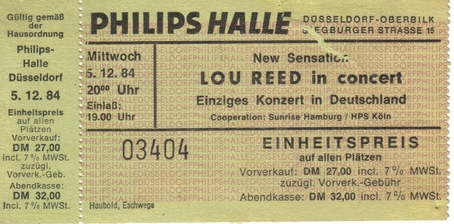 Lou Reed Concert Tickets - 2026 Tour Dates