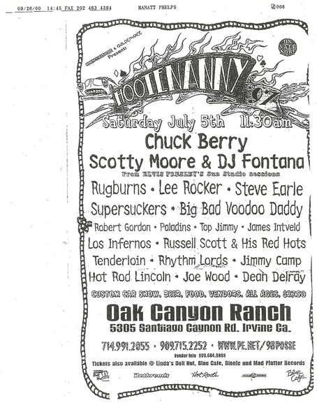 Los Infernos — Hootenanny 1997, 1997-07-05