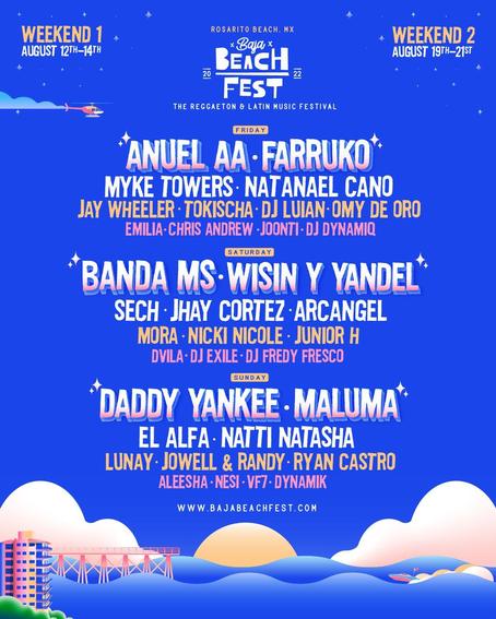 Baja Beach Fest 2022 Rosarito Line-up, Tickets & Dates Aug 2022 – Songkick