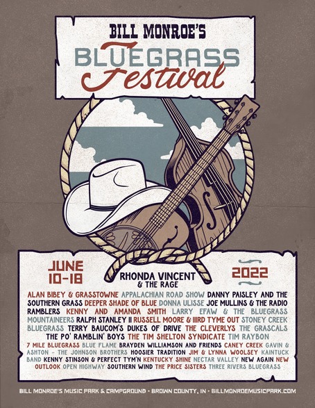 Bill Monroe Bean Blossom Bluegrass Festival 2022 Beanblossom Alineación ...