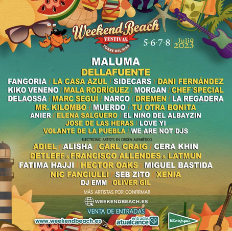 Weekend Beach Festival 2023 Torre del mar Line-up, Tickets & Dates Jul 2023  – Songkick