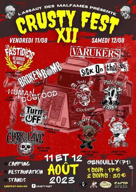 Crusty fest XII 2023 Montceau Les Mines Line-up, Tickets & Dates Aug ...