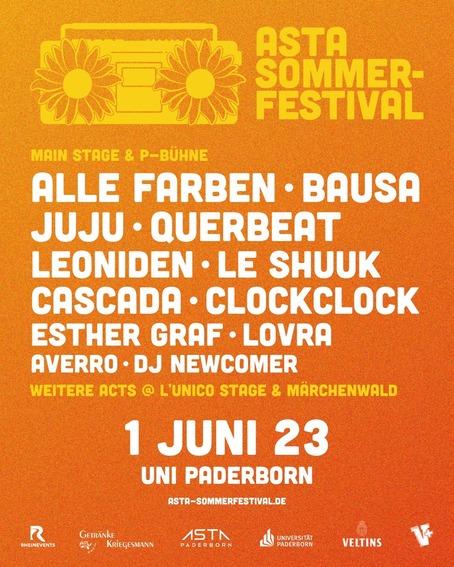 Asta Sommerfestival 2023 Paderborn Line-up, Tickets & Dates Jun 2023 –  Songkick