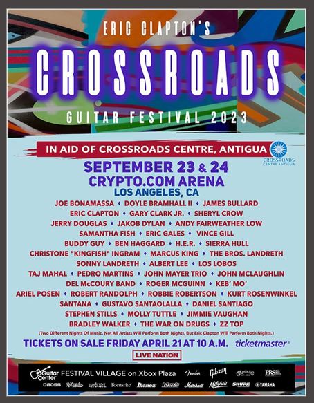 Eric Clapton's Crossroads Guitar Festival 2023 Los Angeles (LA) Alineación, Fotos y Videos Sep 2023 – Songkick