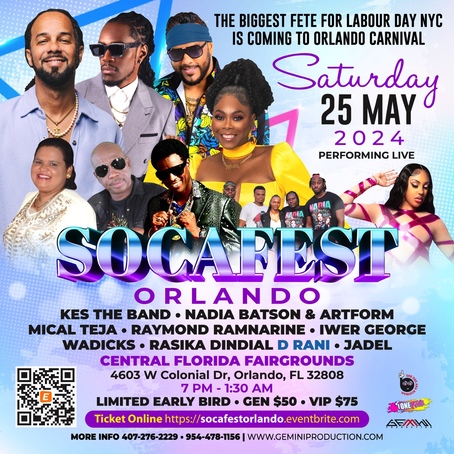 Socafest Orlando 2024 Orlando Line-up, Tickets & Dates May 2024 – Songkick