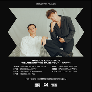 Marcus & Martinus Announcements 2023 & 2024, Notifications, Concerts Tickets – Songkick